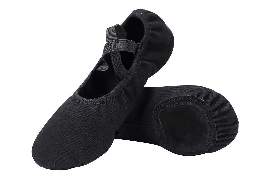 Linodes Dance Shoes for Girls Stretch Canvas Split Sole for Women