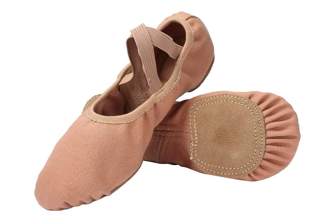 Linodes Dance Shoes for Girls Stretch Canvas Split Sole for Women