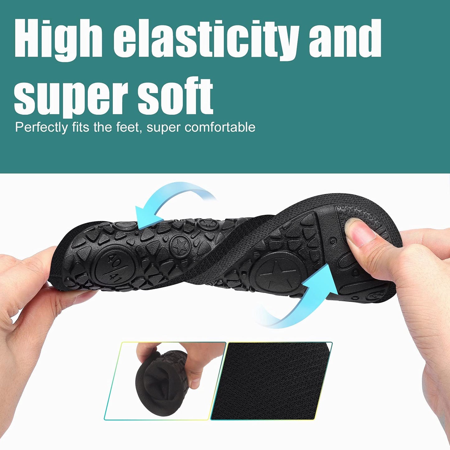 Metog Men Women Water Shoes Quick-Dry Aqua Socks Barefoot Slip-on for Beach Swim Sport Surf Yoga Exercise