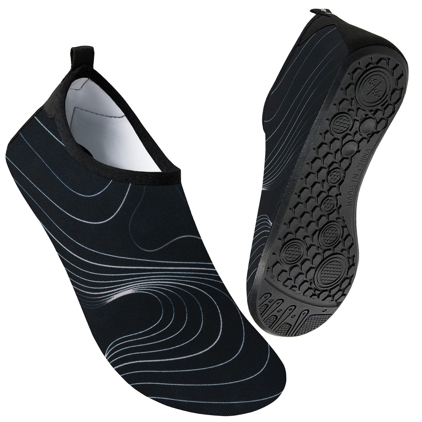 Metog Men Women Water Shoes Quick-Dry Aqua Socks Barefoot Slip-on for Beach Swim Sport Surf Yoga Exercise