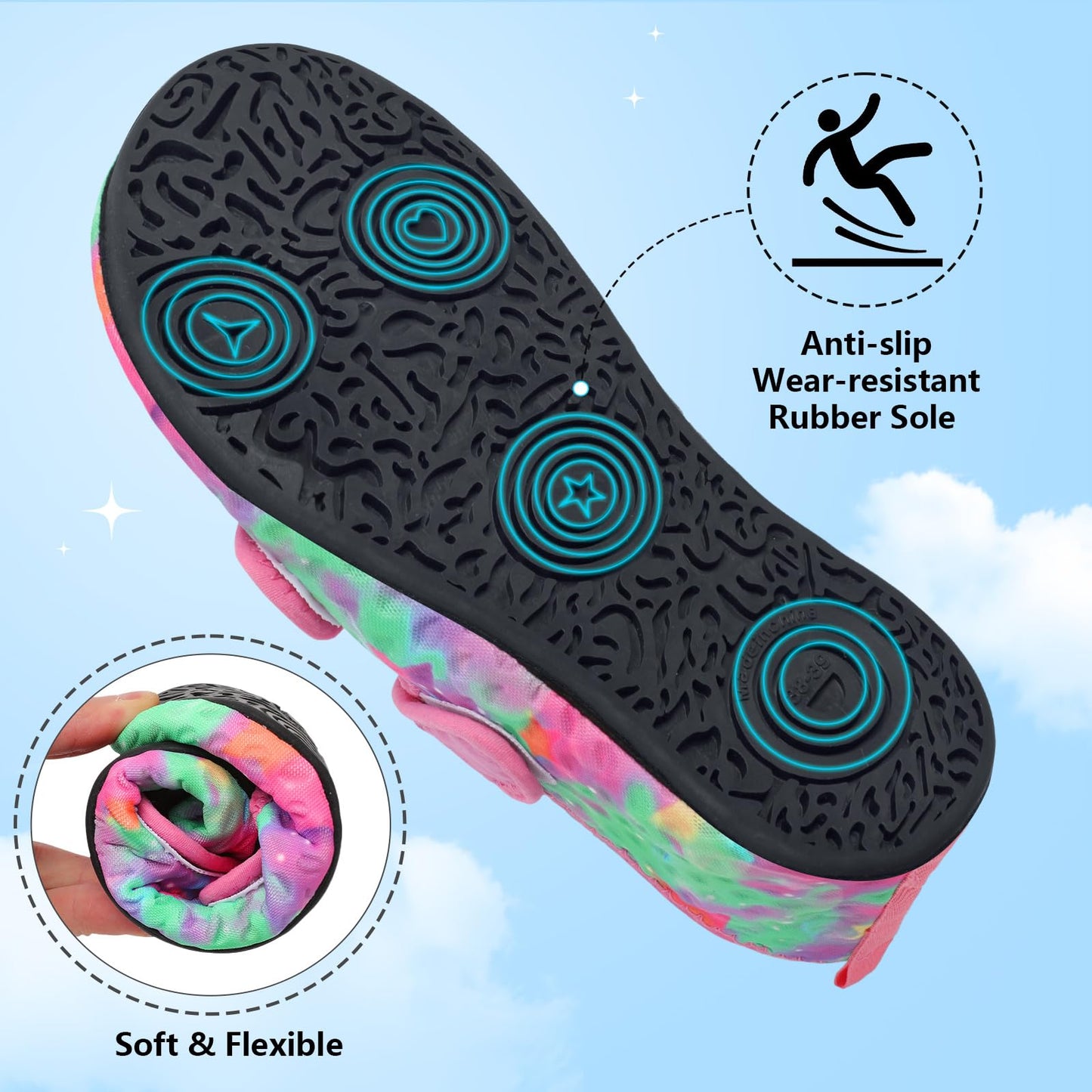 BARERUN Water Shoes Women Men Quick Dry Barefoot Beach Walking Kayaking Surfing Yoga Shoes Adjustable Wide Minimalist Sandals Slippers Indoor/Outdoor
