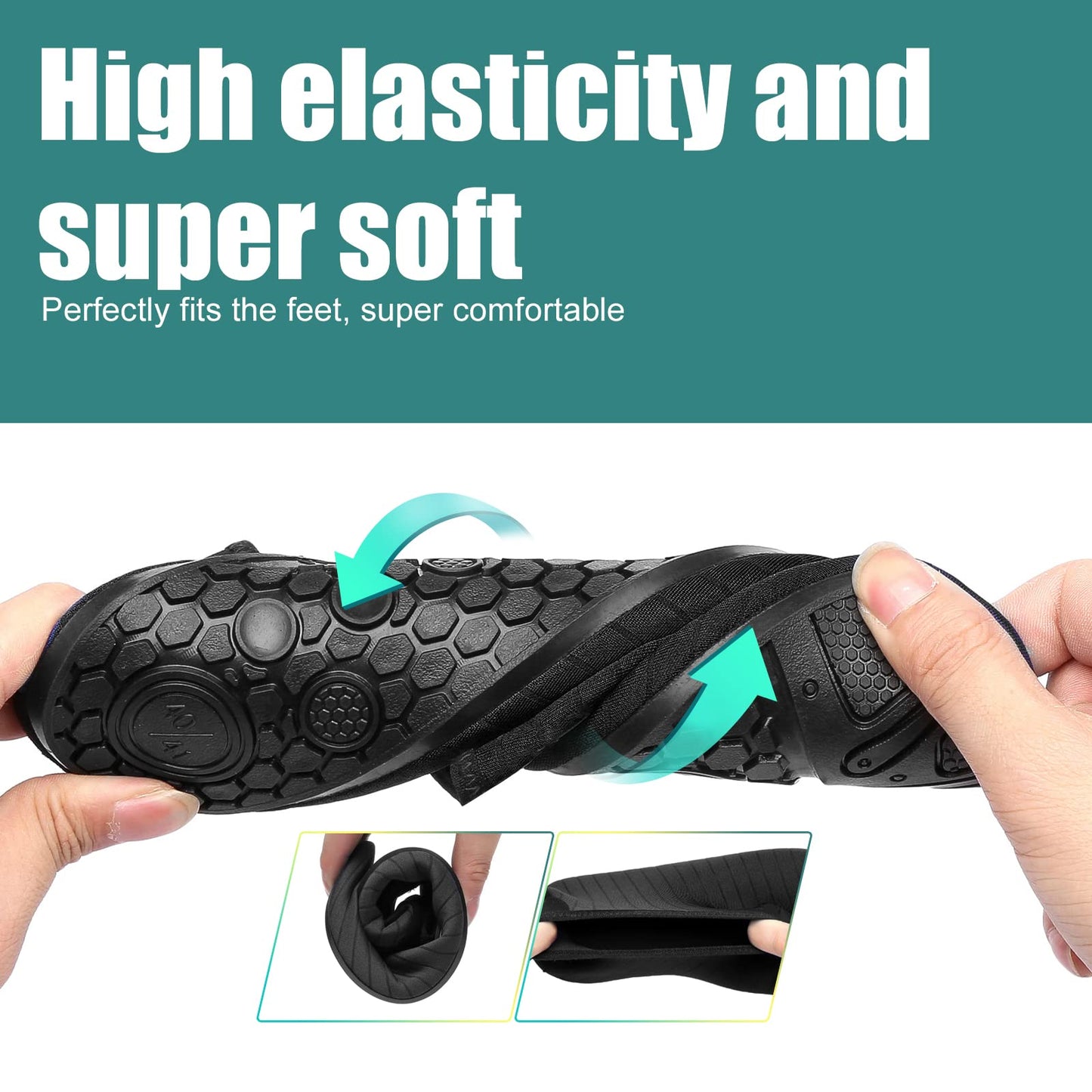 Metog Men Women Water Shoes Quick-Dry Aqua Socks Barefoot Slip-on for Beach Swim Sport Surf Yoga Exercise