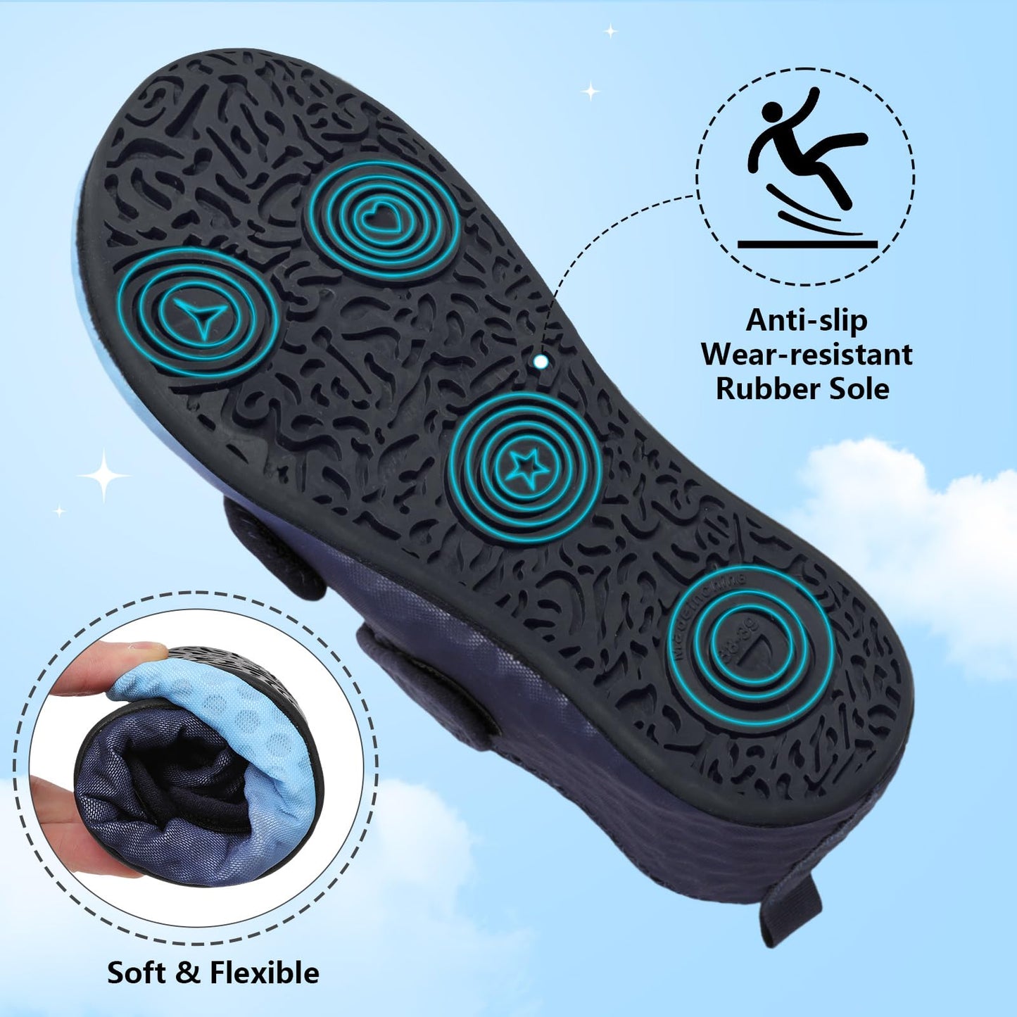 BARERUN Water Shoes Women Men Quick Dry Barefoot Beach Walking Kayaking Surfing Yoga Shoes Adjustable Wide Minimalist Sandals Slippers Indoor/Outdoor