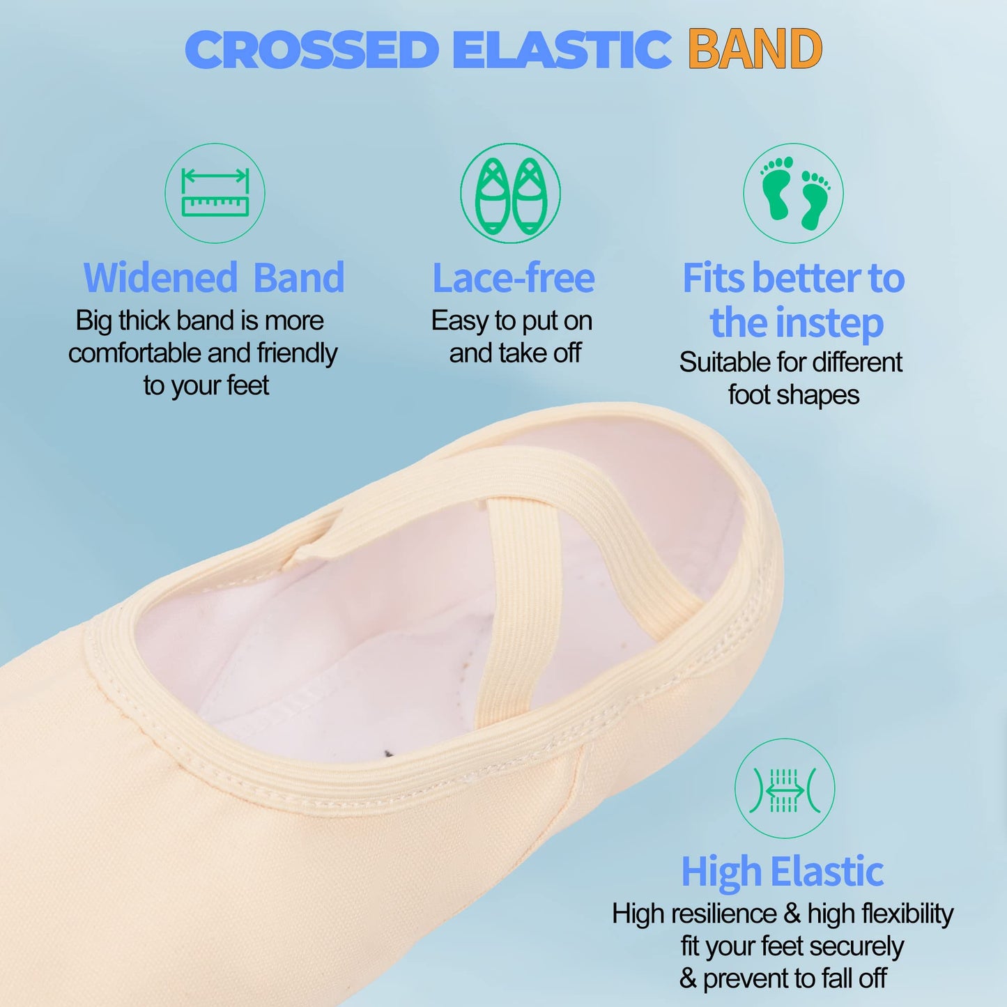 Women's Ballet Shoes Canvas Dance Slippers Yoga Practice Shoes for Girls/Adults
