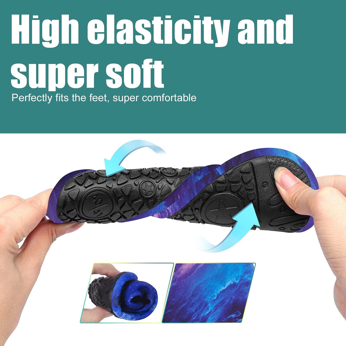 Metog Men Women Water Shoes Quick-Dry Aqua Socks Barefoot Slip-on for Beach Swim Sport Surf Yoga Exercise