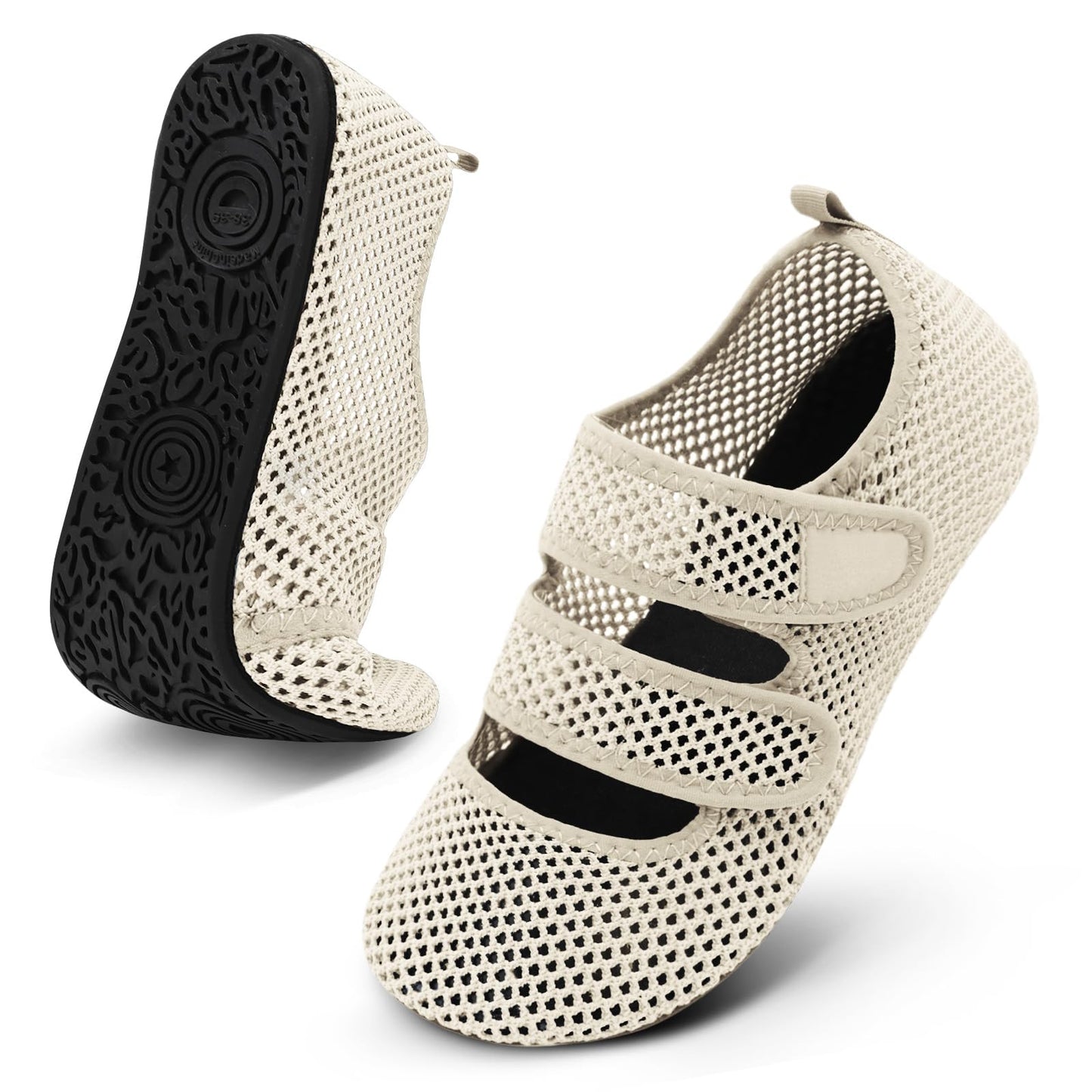 BARERUN Water Shoes Women Men Quick Dry Barefoot Beach Walking Kayaking Surfing Yoga Shoes Adjustable Wide Minimalist Sandals Slippers Indoor/Outdoor