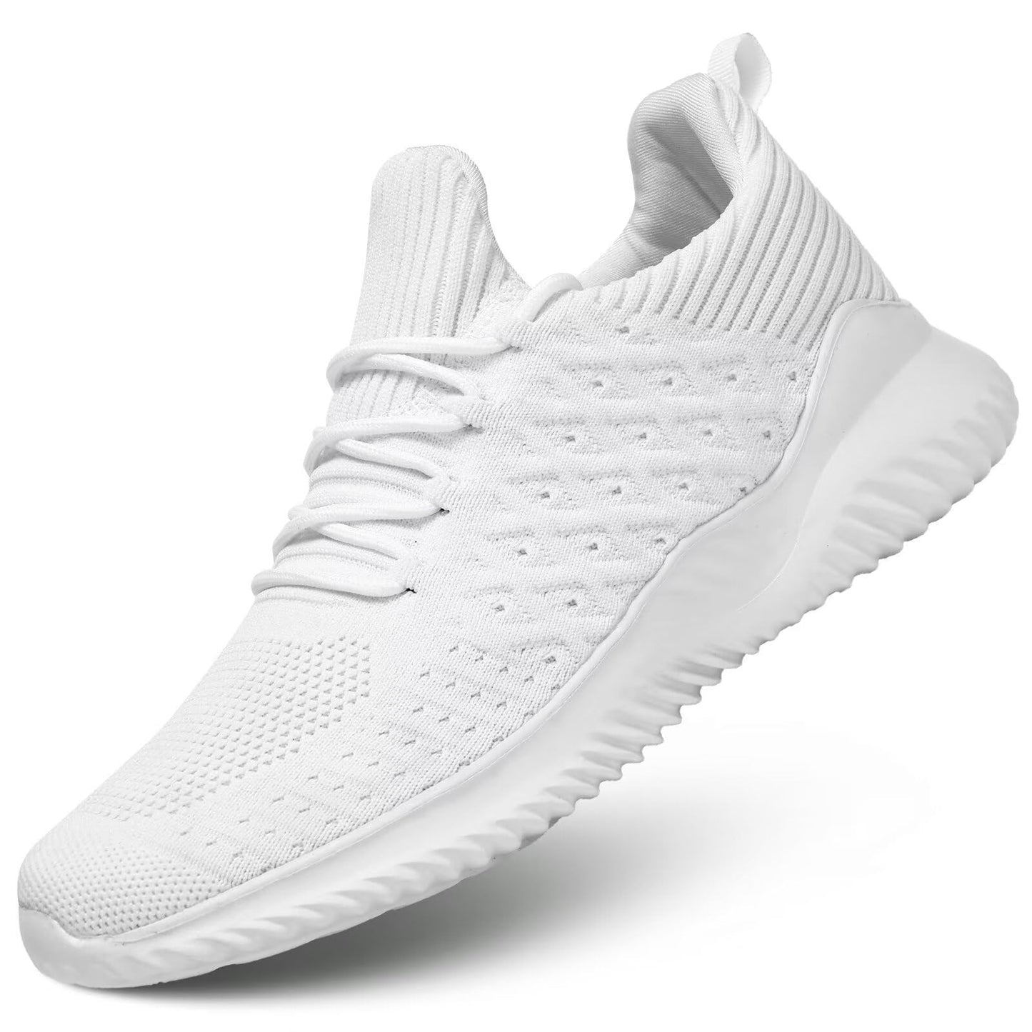 Mens Slip-on Tennis Shoes Walking Running Sneakers Lightweight Breathable Casual Soft Sole Mesh Work Gym Athletic Trainers