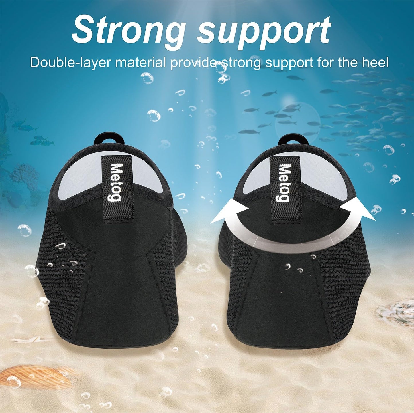 Metog Men Women Water Shoes Quick-Dry Aqua Socks Barefoot Slip-on for Beach Swim Sport Surf Yoga Exercise