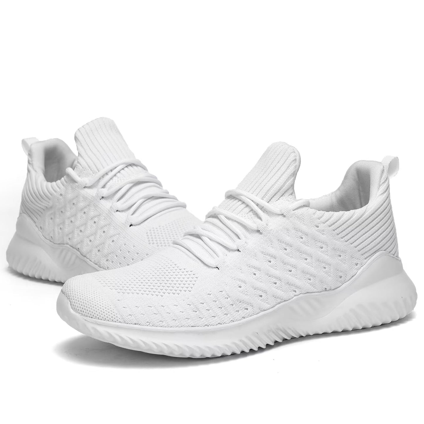 Mens Slip-on Tennis Shoes Walking Running Sneakers Lightweight Breathable Casual Soft Sole Mesh Work Gym Athletic Trainers