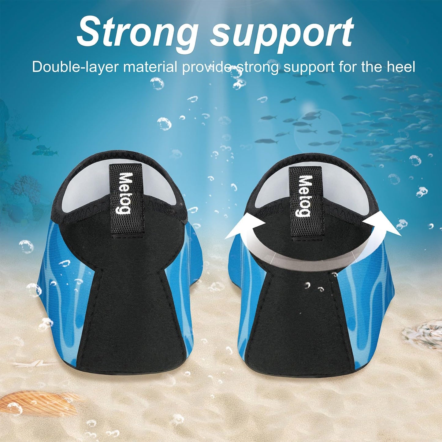 Metog Men Women Water Shoes Quick-Dry Aqua Socks Barefoot Slip-on for Beach Swim Sport Surf Yoga Exercise