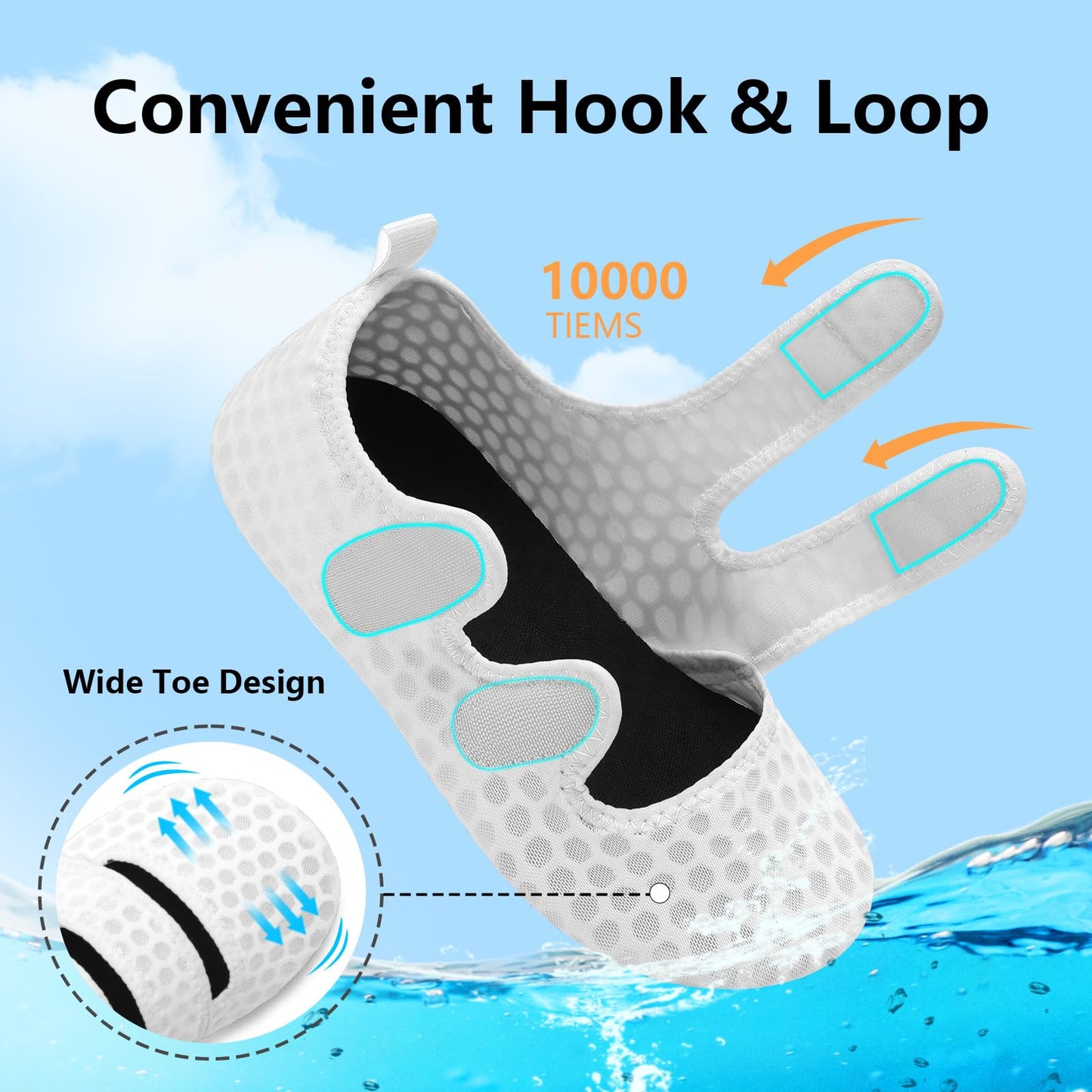 BARERUN Water Shoes Women Men Quick Dry Barefoot Beach Walking Kayaking Surfing Yoga Shoes Adjustable Wide Minimalist Sandals Slippers Indoor/Outdoor