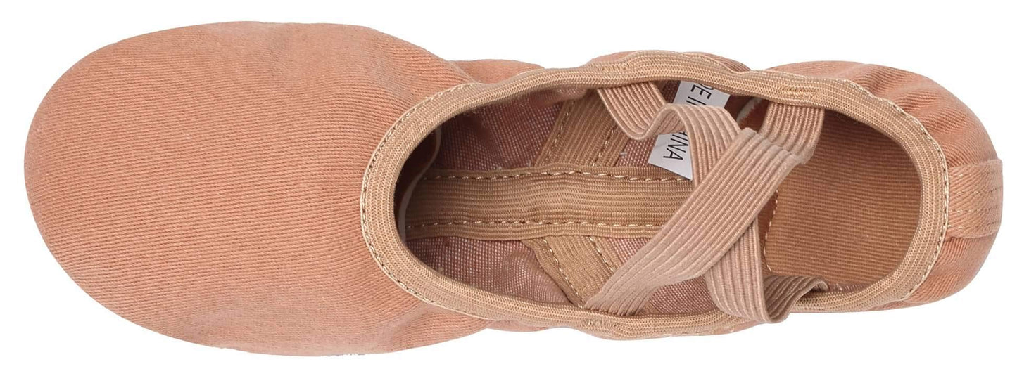 Linodes Dance Shoes for Girls Stretch Canvas Split Sole for Women