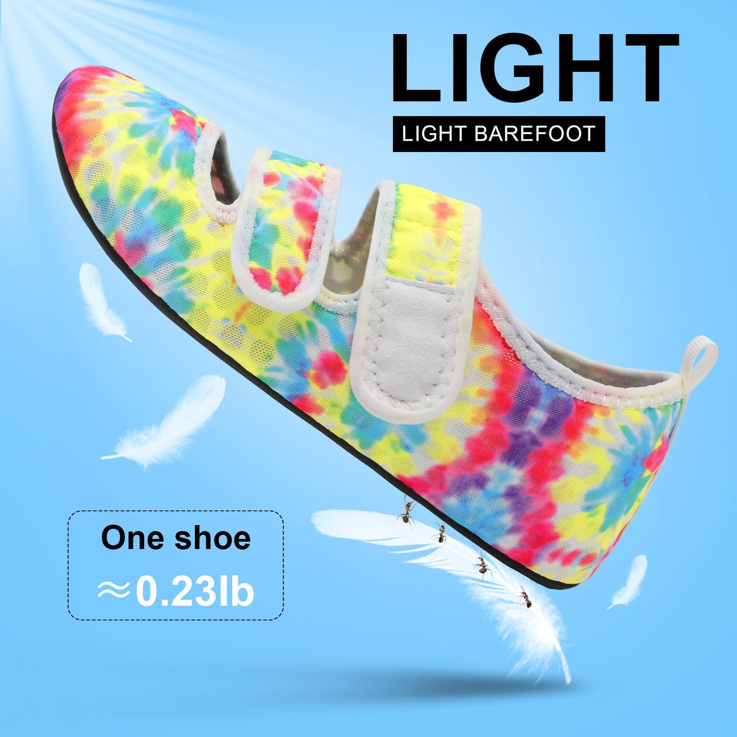 BARERUN Water Shoes Women Men Quick Dry Barefoot Beach Walking Kayaking Surfing Yoga Shoes Adjustable Wide Minimalist Sandals Slippers Indoor/Outdoor