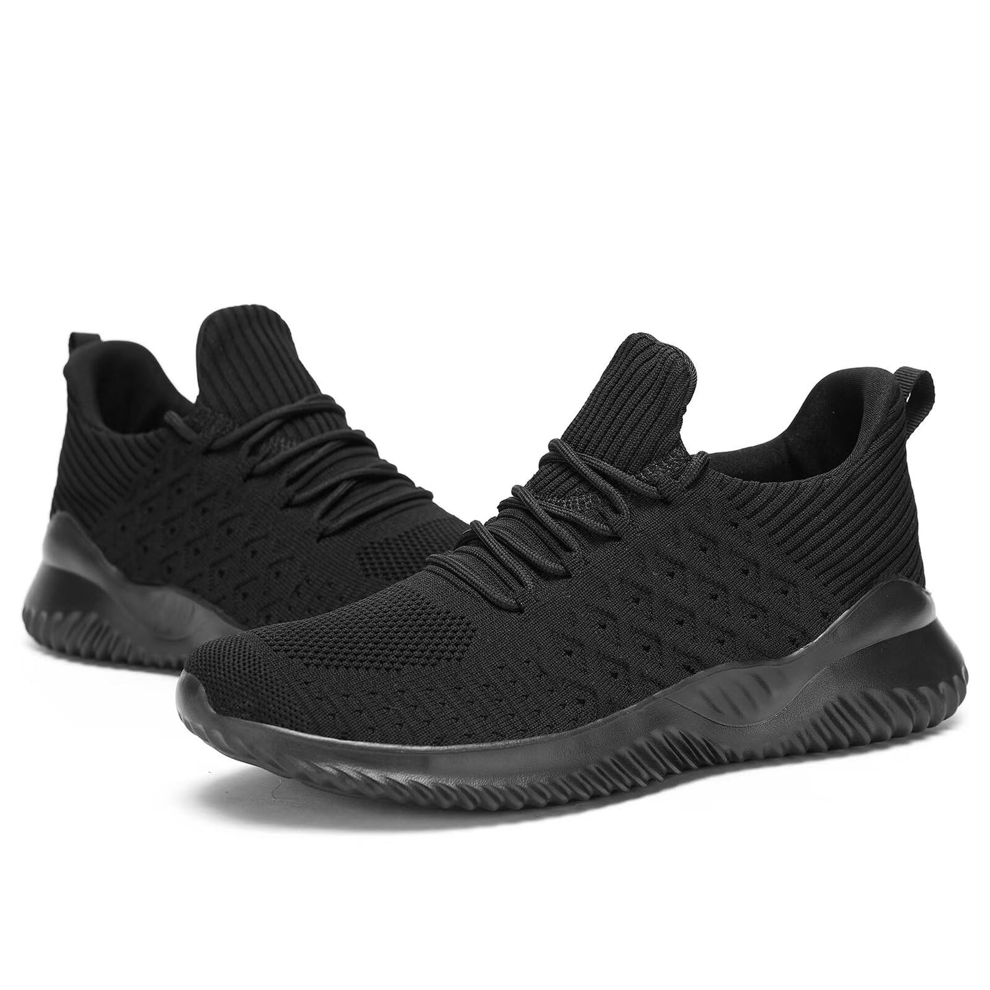 Mens Slip-on Tennis Shoes Walking Running Sneakers Lightweight Breathable Casual Soft Sole Mesh Work Gym Athletic Trainers