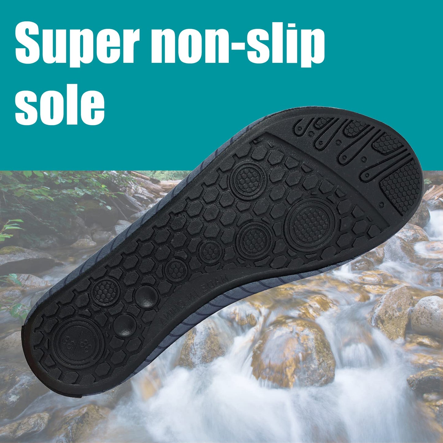 Metog Men Women Water Shoes Quick-Dry Aqua Socks Barefoot Slip-on for Beach Swim Sport Surf Yoga Exercise