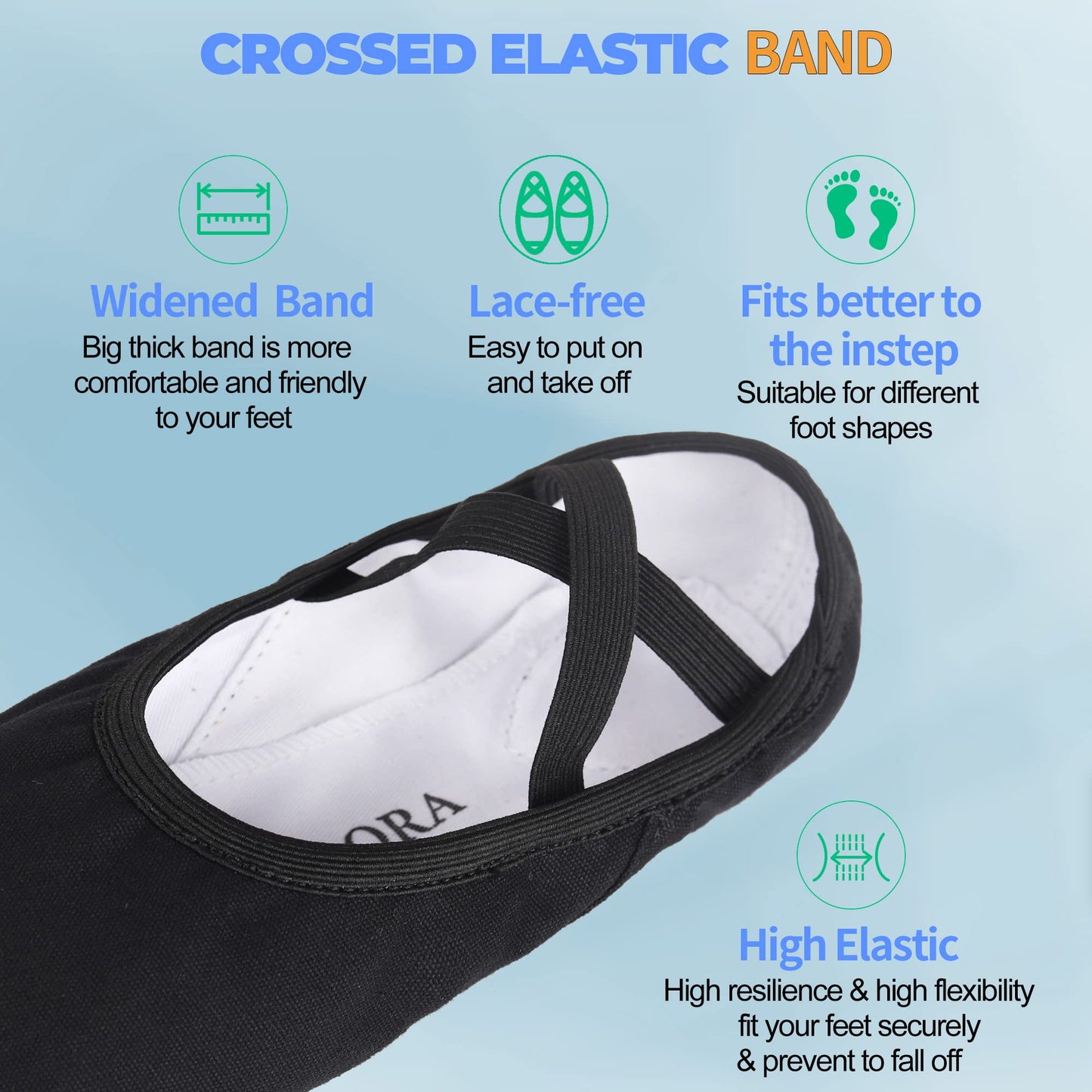 Women's Ballet Shoes Canvas Dance Slippers Yoga Practice Shoes for Girls/Adults