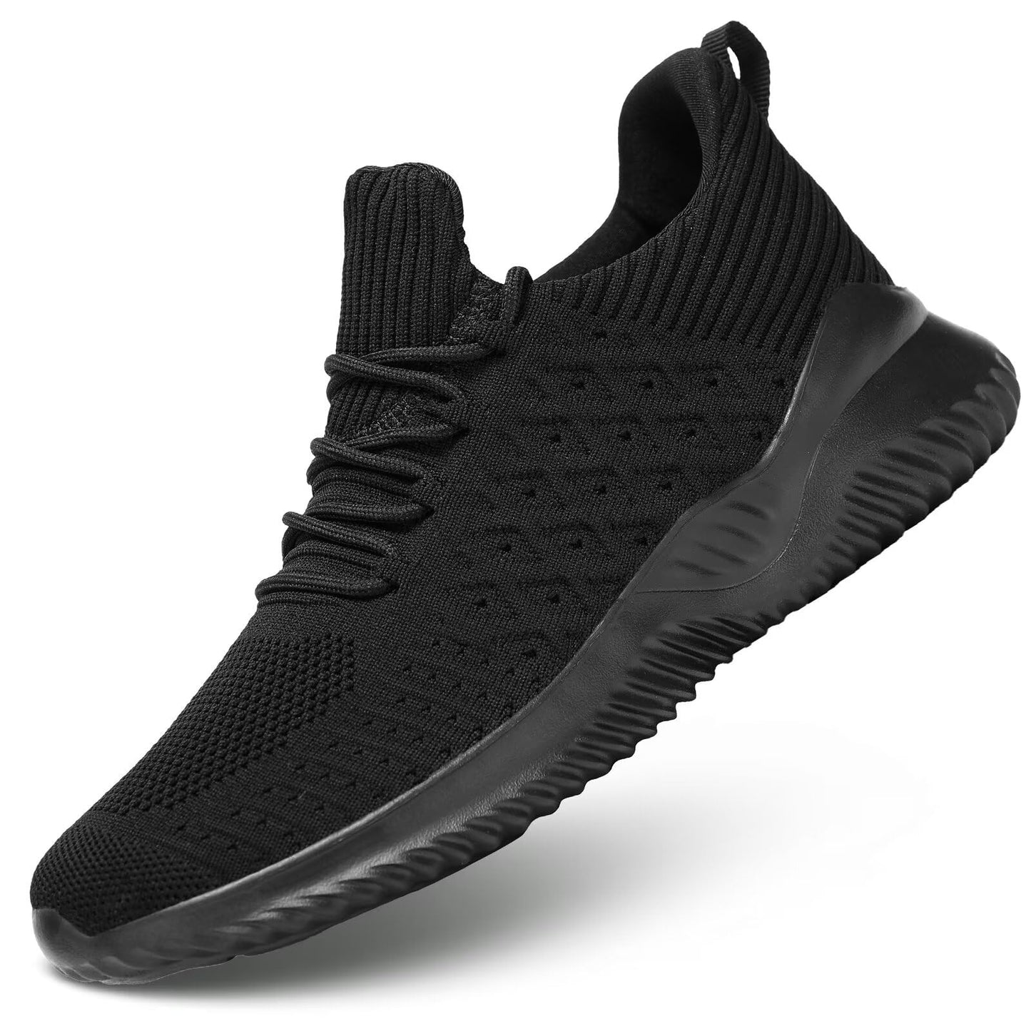 Mens Slip-on Tennis Shoes Walking Running Sneakers Lightweight Breathable Casual Soft Sole Mesh Work Gym Athletic Trainers