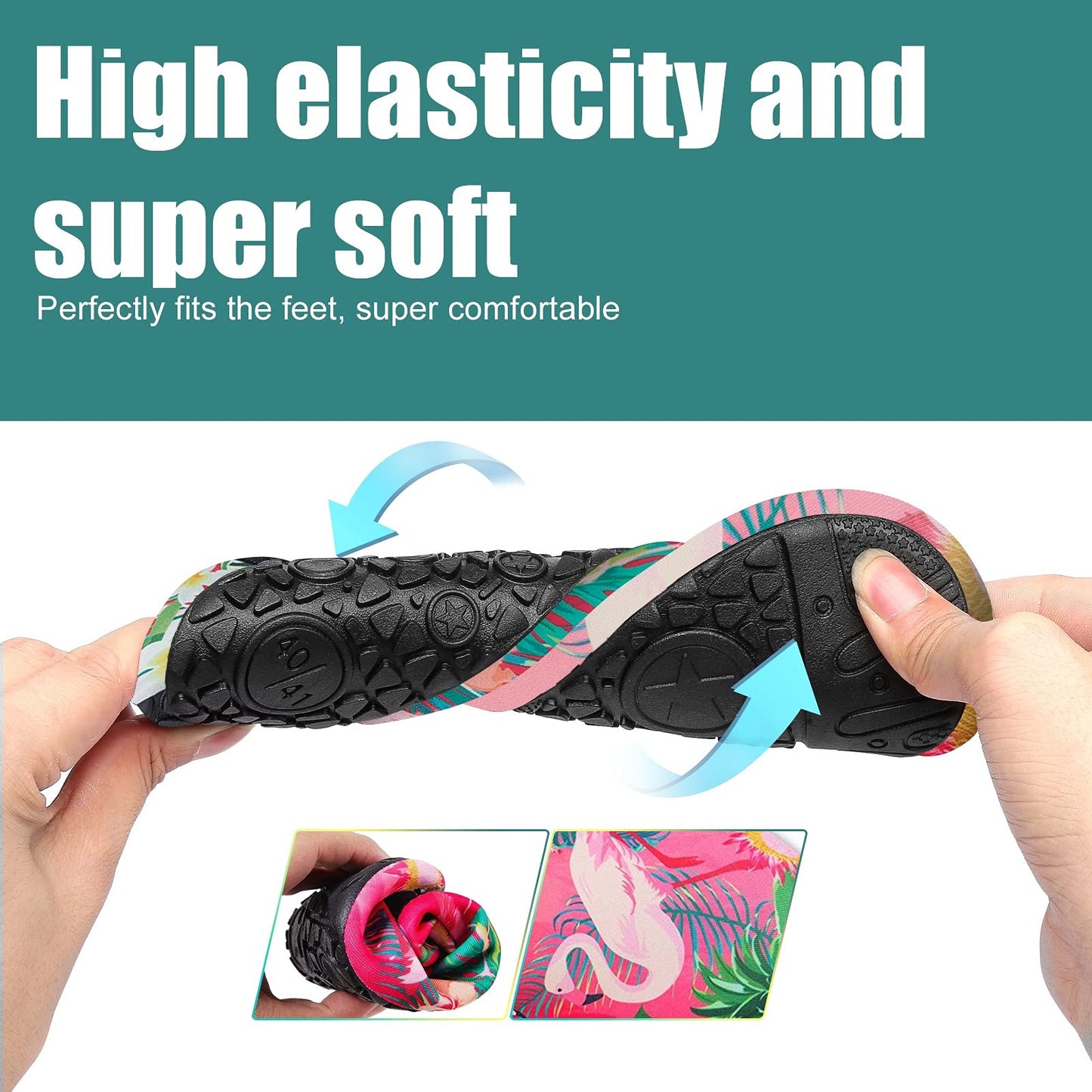 Metog Men Women Water Shoes Quick-Dry Aqua Socks Barefoot Slip-on for Beach Swim Sport Surf Yoga Exercise