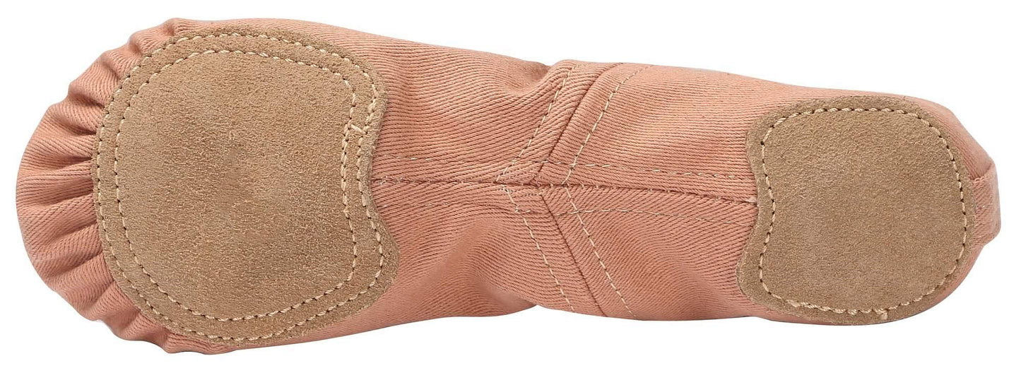 Linodes Dance Shoes for Girls Stretch Canvas Split Sole for Women