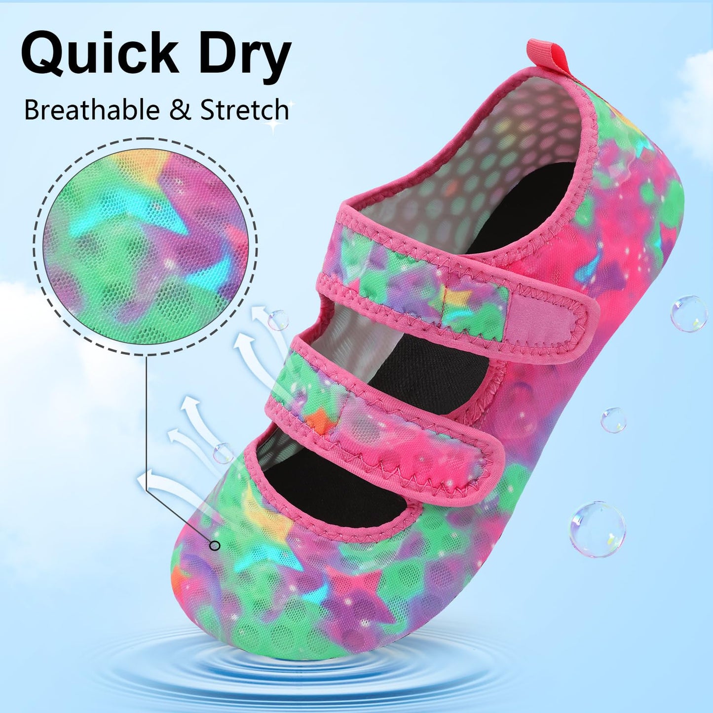BARERUN Water Shoes Women Men Quick Dry Barefoot Beach Walking Kayaking Surfing Yoga Shoes Adjustable Wide Minimalist Sandals Slippers Indoor/Outdoor