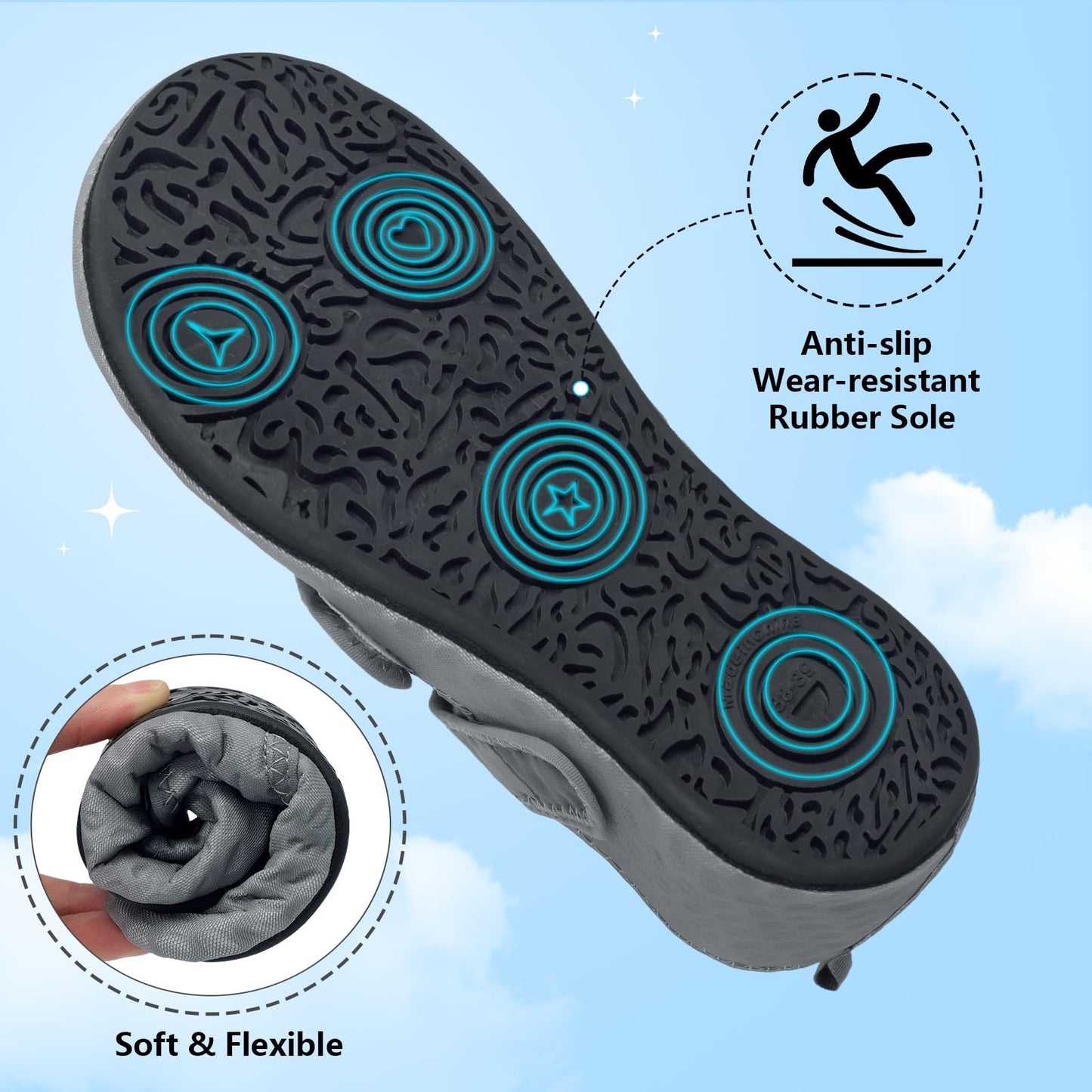 BARERUN Water Shoes Women Men Quick Dry Barefoot Beach Walking Kayaking Surfing Yoga Shoes Adjustable Wide Minimalist Sandals Slippers Indoor/Outdoor