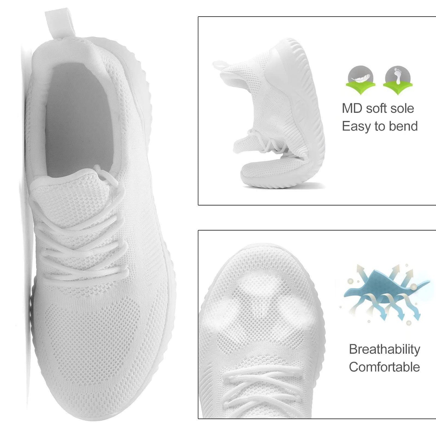 Kapsen Men's Non Slip Running Shoes Ultra Light Breathable Casual Walking Shoes Fashion Sneakers Mesh Workout Sports Shoes