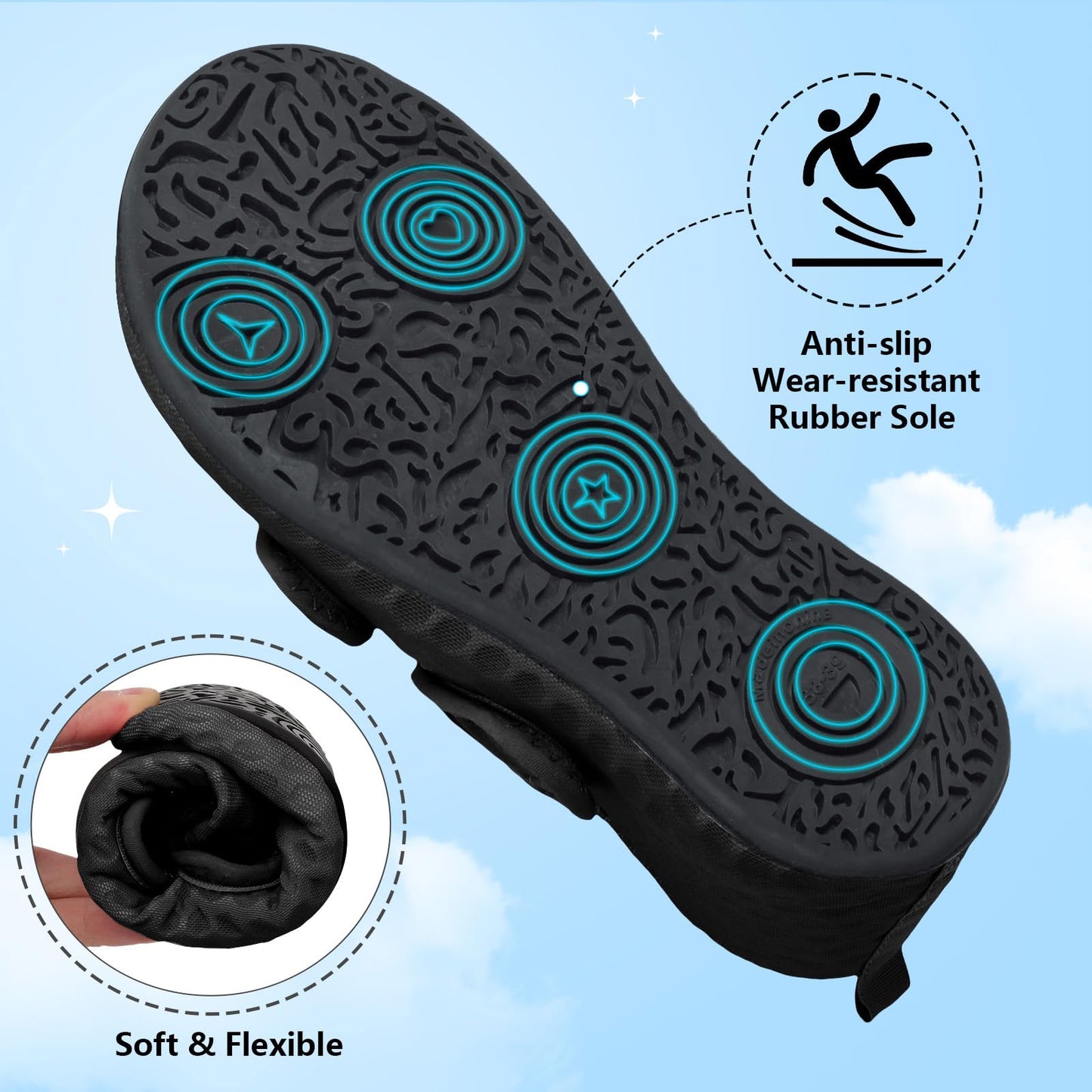 BARERUN Water Shoes Women Men Quick Dry Barefoot Beach Walking Kayaking Surfing Yoga Shoes Adjustable Wide Minimalist Sandals Slippers Indoor/Outdoor