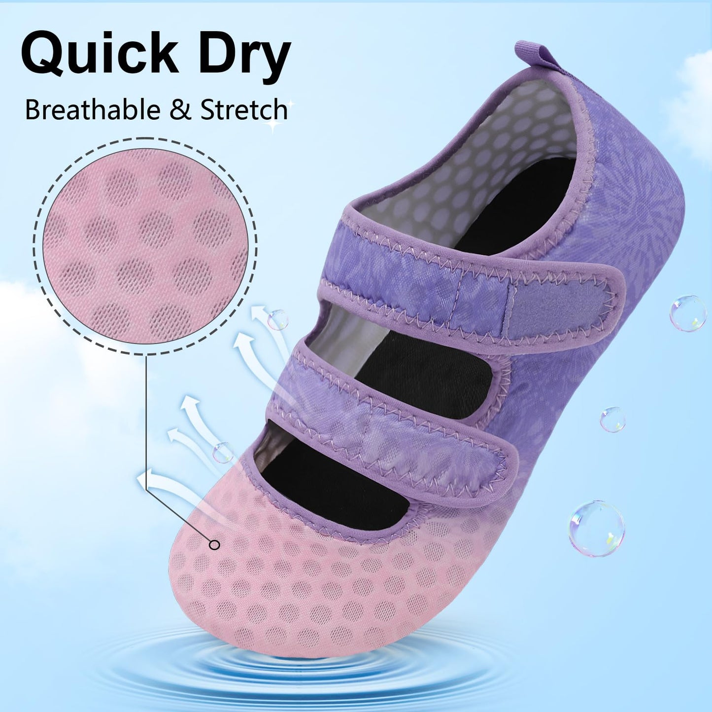 BARERUN Water Shoes Women Men Quick Dry Barefoot Beach Walking Kayaking Surfing Yoga Shoes Adjustable Wide Minimalist Sandals Slippers Indoor/Outdoor