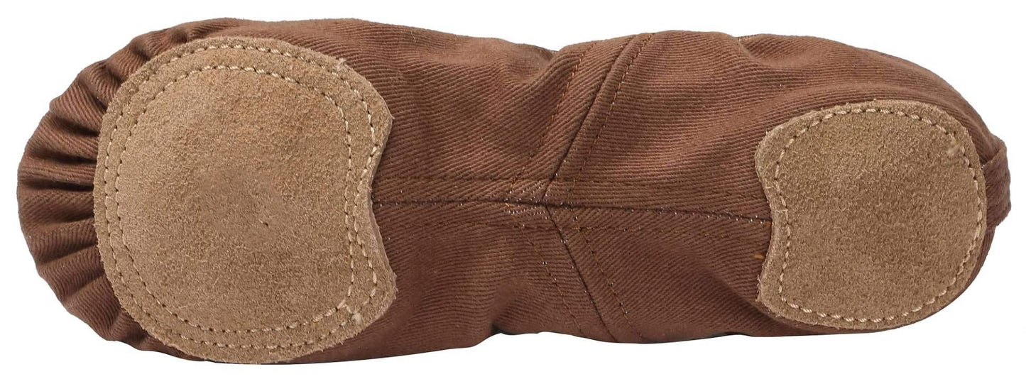 Linodes Dance Shoes for Girls Stretch Canvas Split Sole for Women