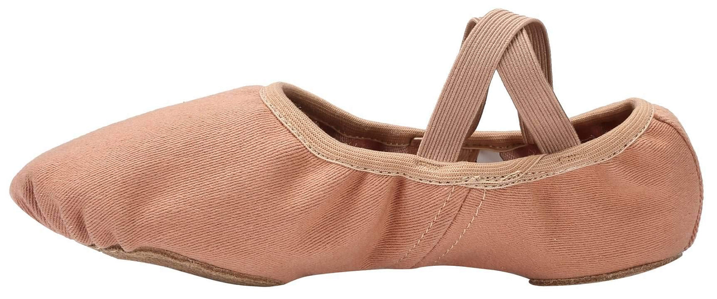Linodes Dance Shoes for Girls Stretch Canvas Split Sole for Women