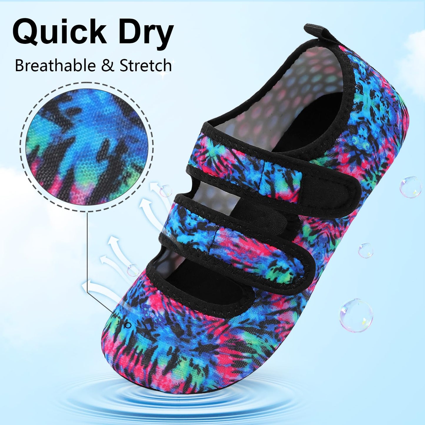 BARERUN Water Shoes Women Men Quick Dry Barefoot Beach Walking Kayaking Surfing Yoga Shoes Adjustable Wide Minimalist Sandals Slippers Indoor/Outdoor