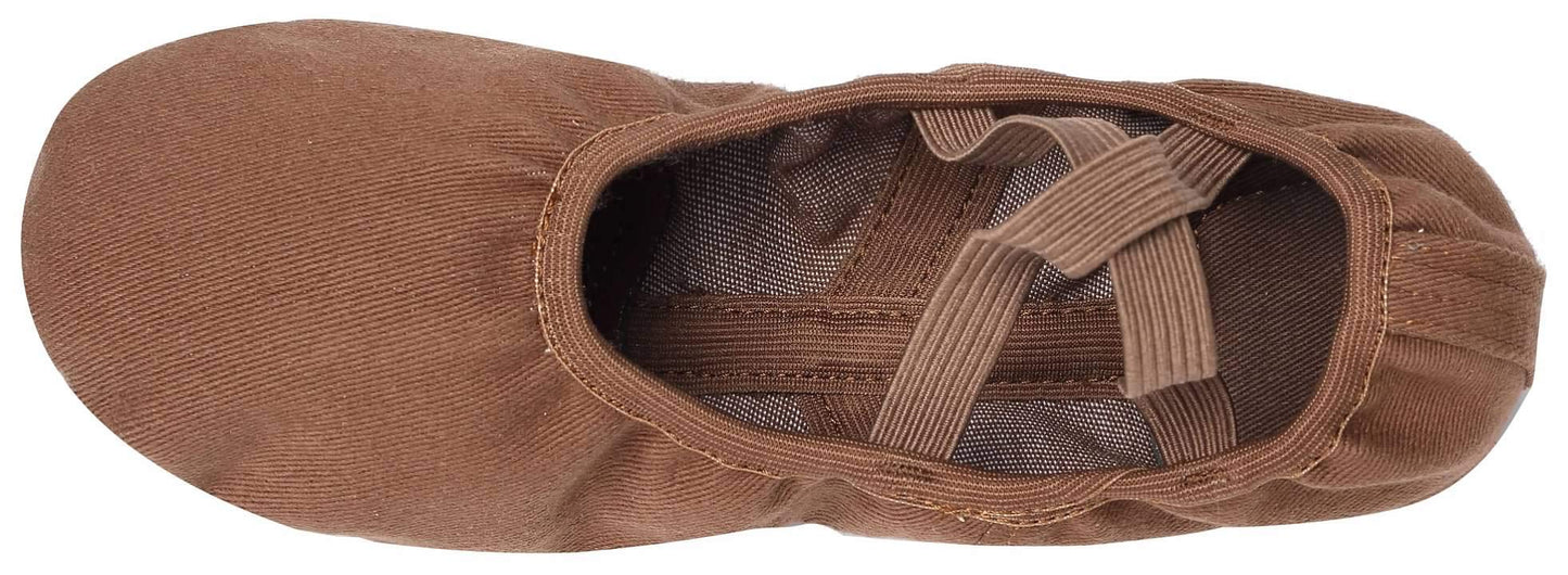 Linodes Dance Shoes for Girls Stretch Canvas Split Sole for Women