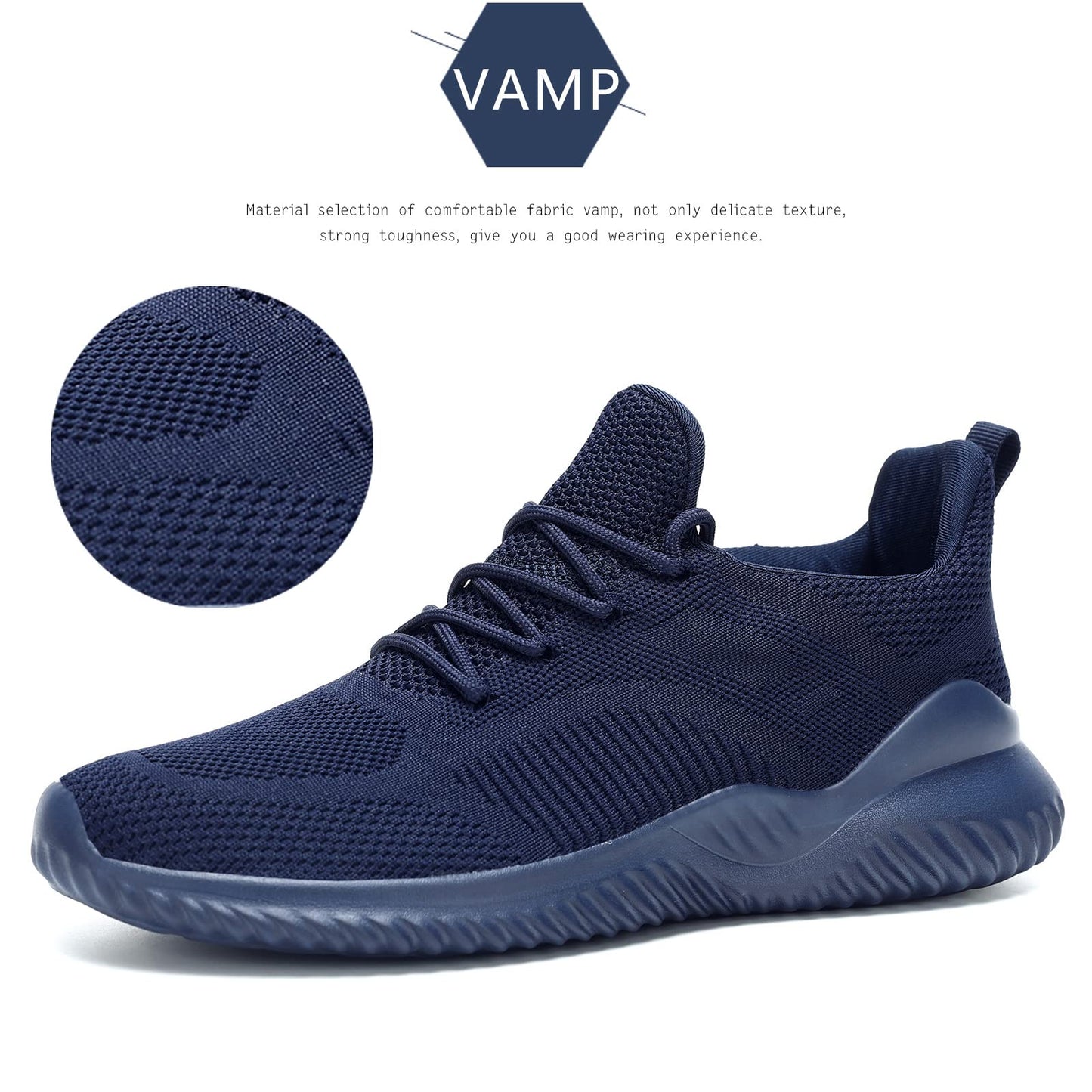 Kapsen Men's Non Slip Running Shoes Ultra Light Breathable Casual Walking Shoes Fashion Sneakers Mesh Workout Sports Shoes