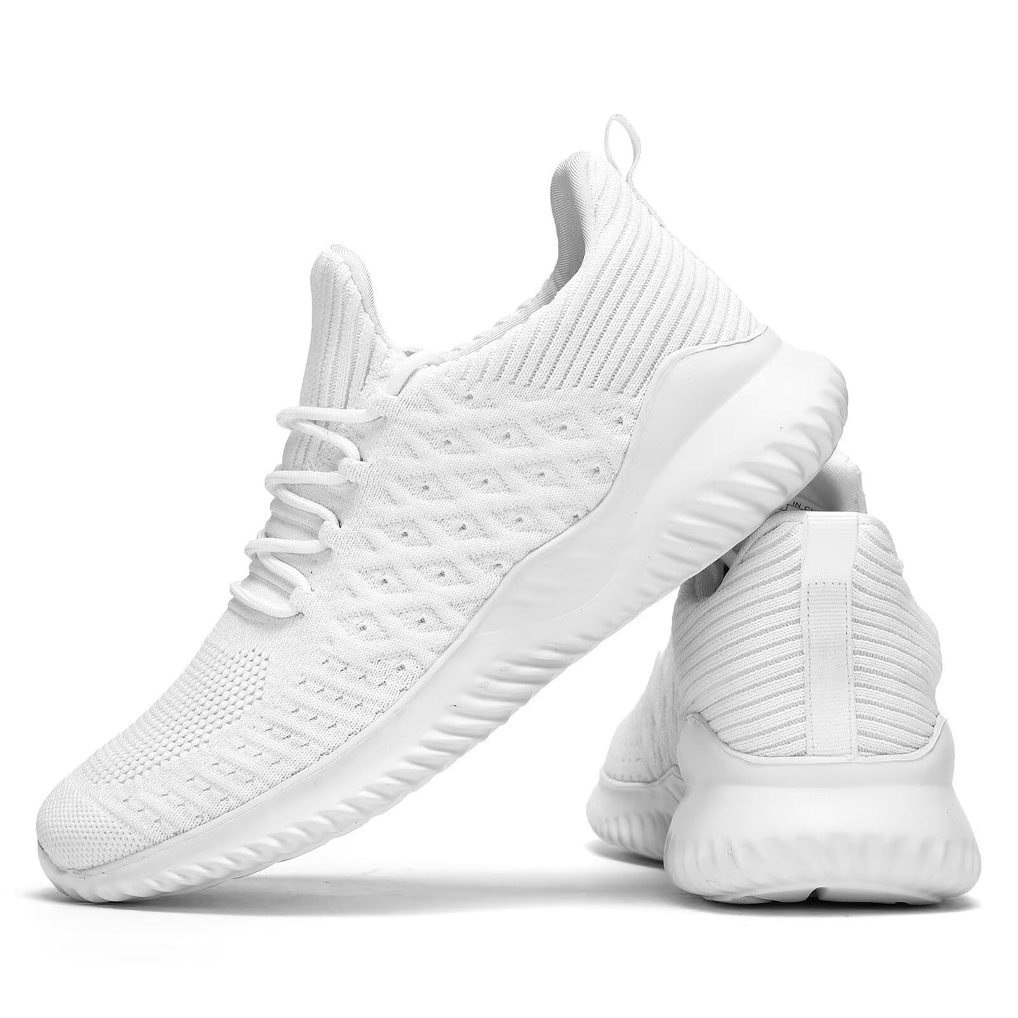 Mens Slip-on Tennis Shoes Walking Running Sneakers Lightweight Breathable Casual Soft Sole Mesh Work Gym Athletic Trainers