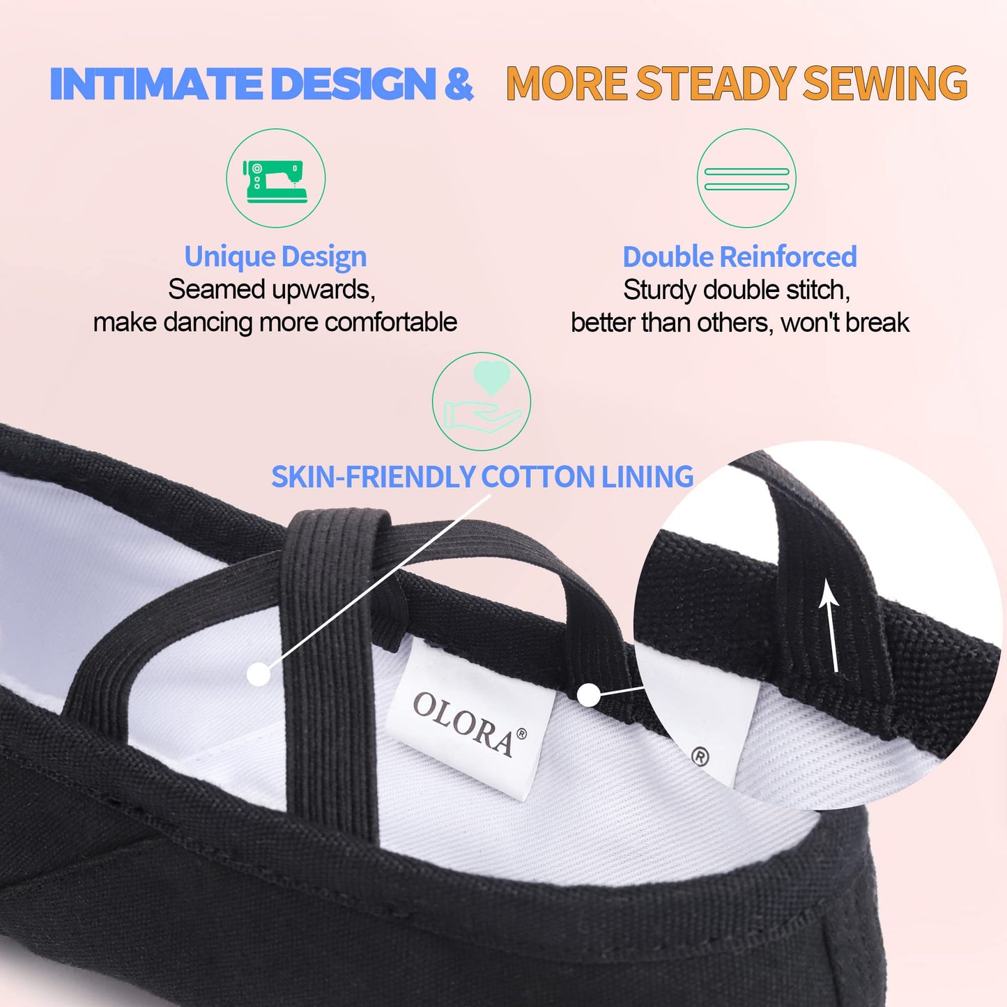 Women's Ballet Shoes Canvas Dance Slippers Yoga Practice Shoes for Girls/Adults