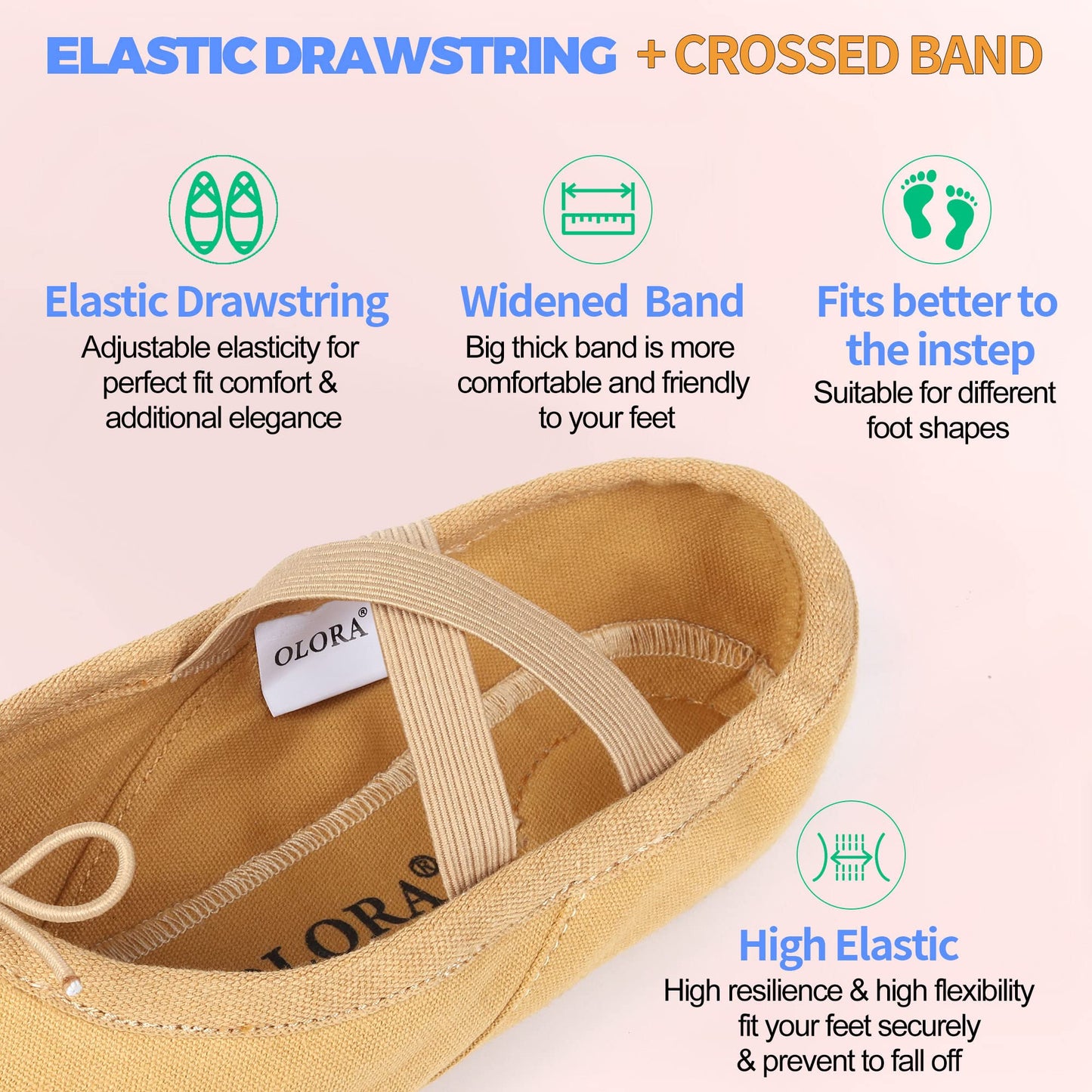 Women's Ballet Shoes Canvas Dance Slippers Yoga Practice Shoes for Girls/Adults