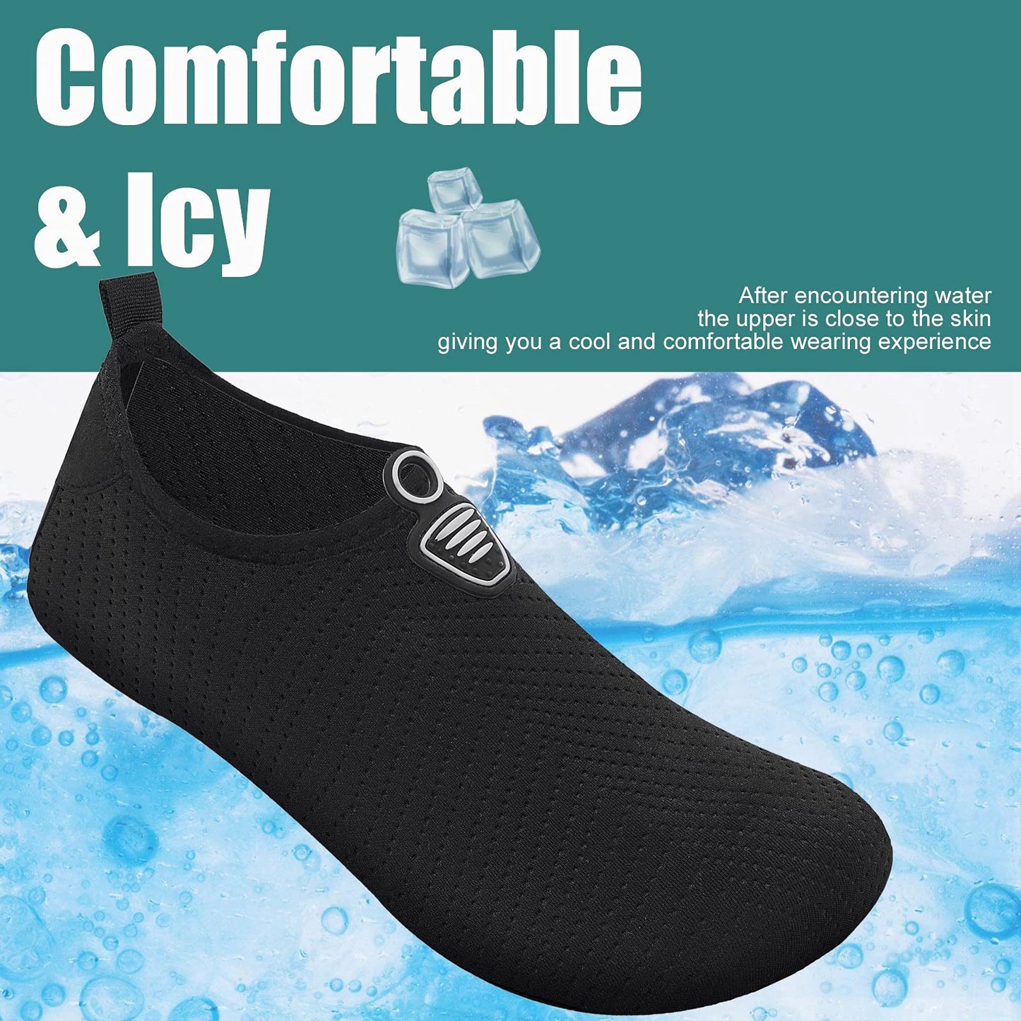 Metog Men Women Water Shoes Quick-Dry Aqua Socks Barefoot Slip-on for Beach Swim Sport Surf Yoga Exercise