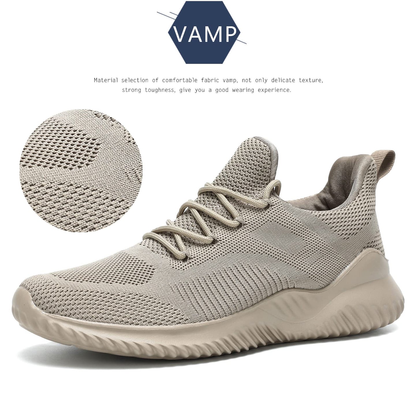 Kapsen Men's Non Slip Running Shoes Ultra Light Breathable Casual Walking Shoes Fashion Sneakers Mesh Workout Sports Shoes