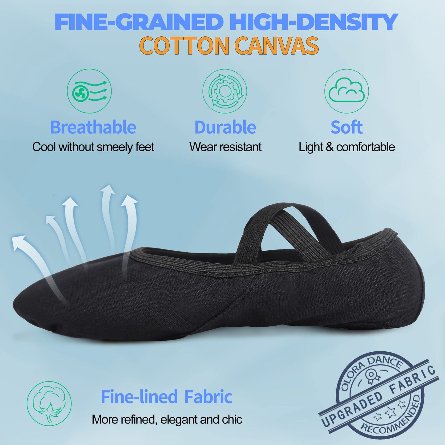 Women's Ballet Shoes Canvas Dance Slippers Yoga Practice Shoes for Girls/Adults
