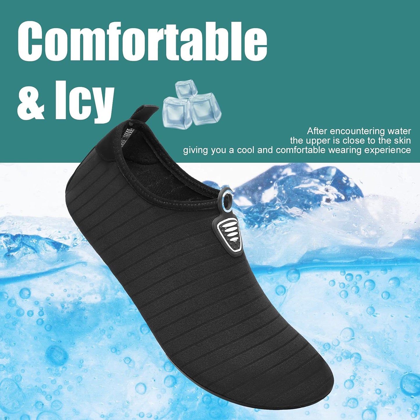Metog Men Women Water Shoes Quick-Dry Aqua Socks Barefoot Slip-on for Beach Swim Sport Surf Yoga Exercise