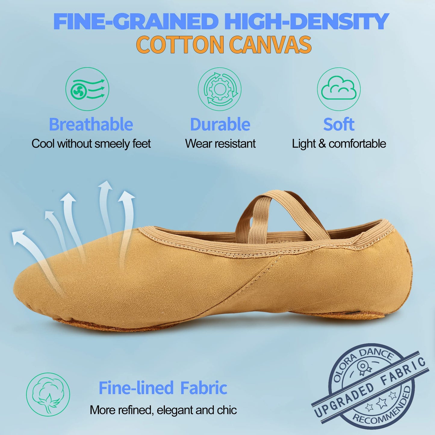 Women's Ballet Shoes Canvas Dance Slippers Yoga Practice Shoes for Girls/Adults