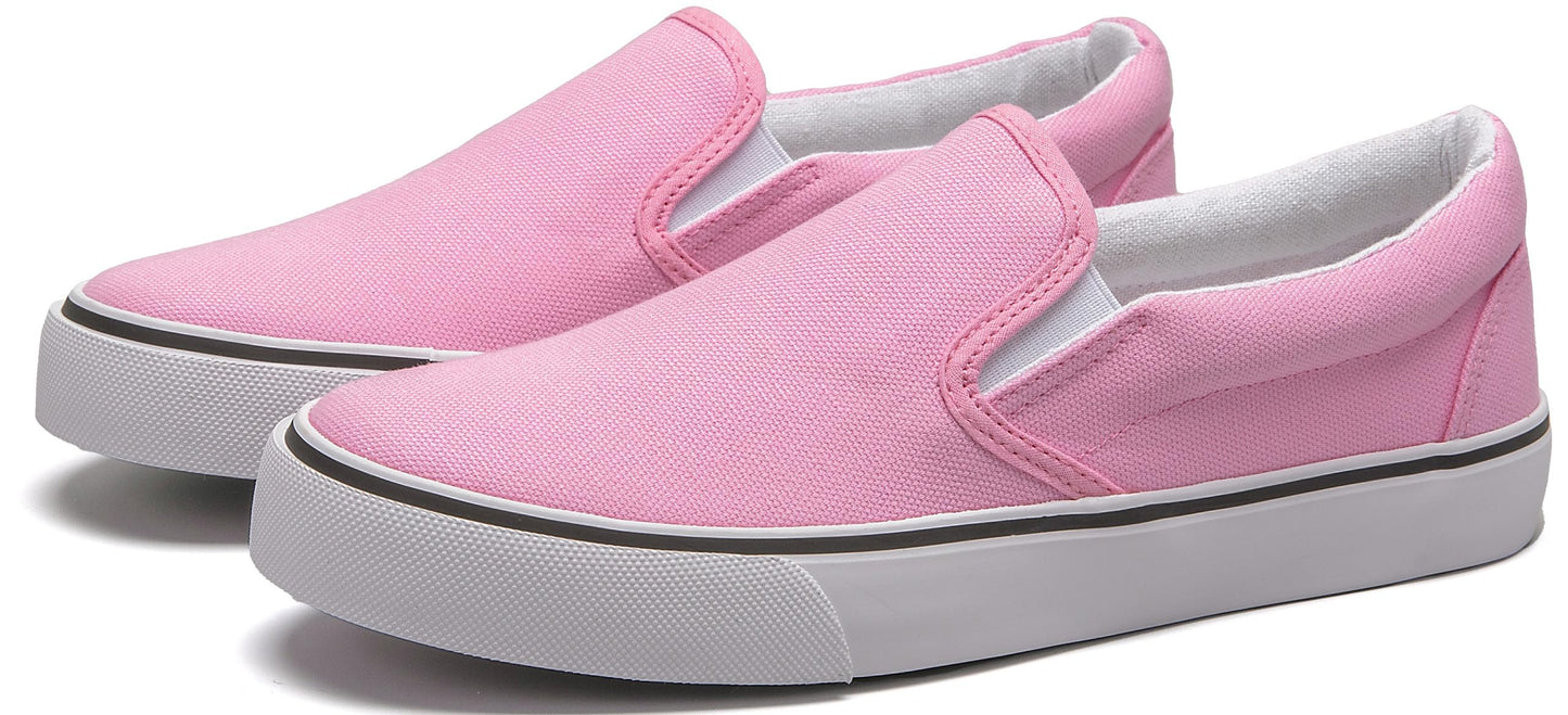 Low-Top Slip Ons Women's Fashion Sneakers Casual Canvas Sneakers for Women Comfortable Flats Breathable Padded Insole Slip on Sneakers Women Low Slip on Shoes