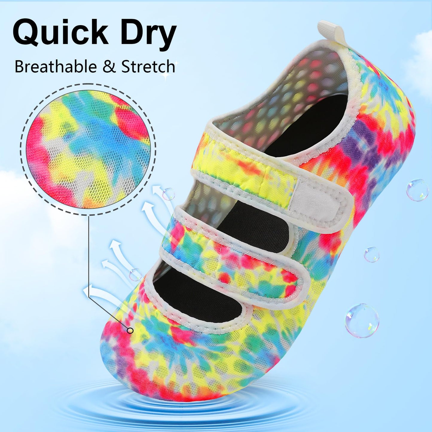 BARERUN Water Shoes Women Men Quick Dry Barefoot Beach Walking Kayaking Surfing Yoga Shoes Adjustable Wide Minimalist Sandals Slippers Indoor/Outdoor