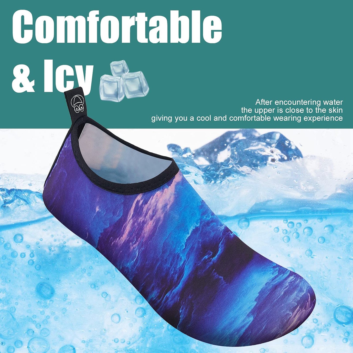 Metog Men Women Water Shoes Quick-Dry Aqua Socks Barefoot Slip-on for Beach Swim Sport Surf Yoga Exercise