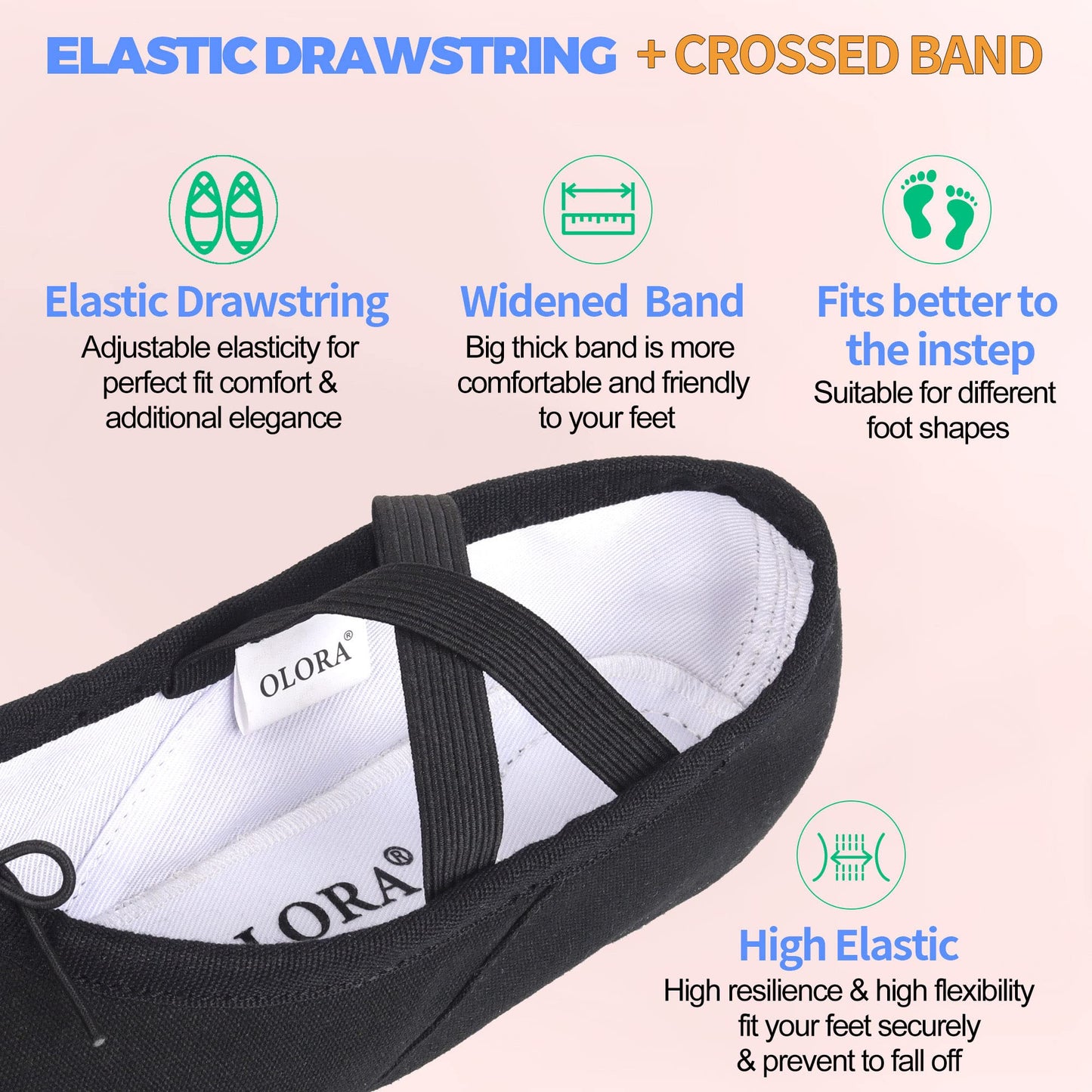 Women's Ballet Shoes Canvas Dance Slippers Yoga Practice Shoes for Girls/Adults