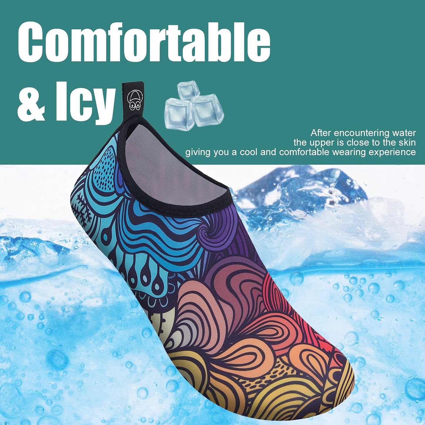 Metog Men Women Water Shoes Quick-Dry Aqua Socks Barefoot Slip-on for Beach Swim Sport Surf Yoga Exercise