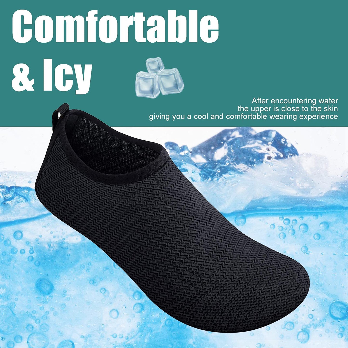 Metog Men Women Water Shoes Quick-Dry Aqua Socks Barefoot Slip-on for Beach Swim Sport Surf Yoga Exercise