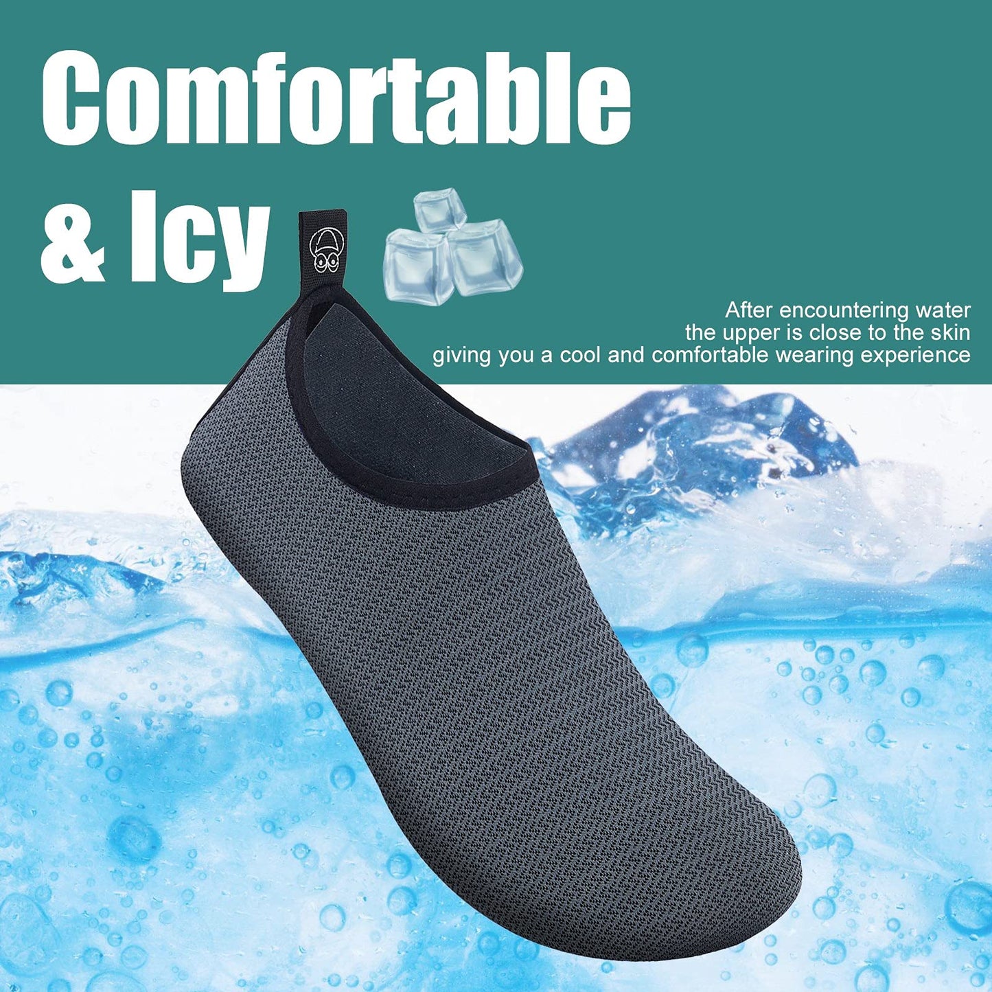 Metog Men Women Water Shoes Quick-Dry Aqua Socks Barefoot Slip-on for Beach Swim Sport Surf Yoga Exercise