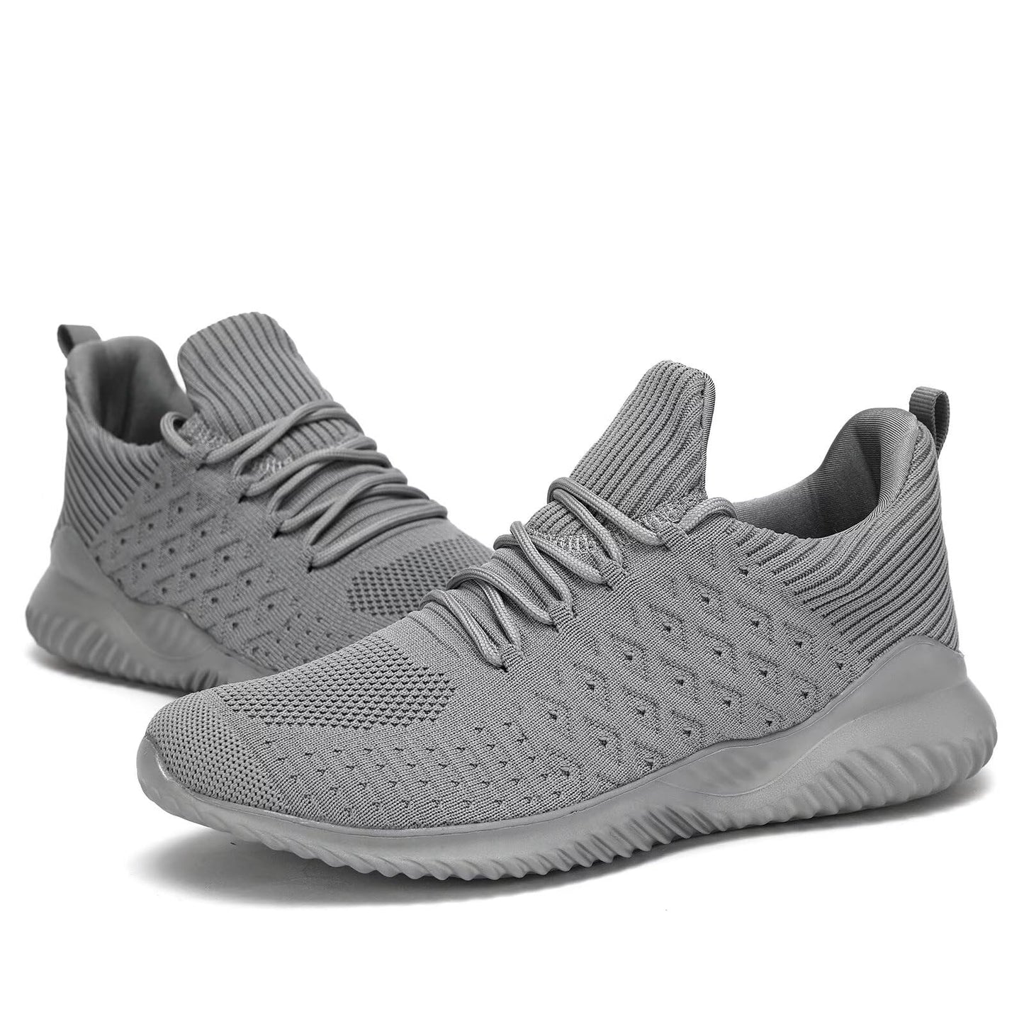 Mens Slip-on Tennis Shoes Walking Running Sneakers Lightweight Breathable Casual Soft Sole Mesh Work Gym Athletic Trainers