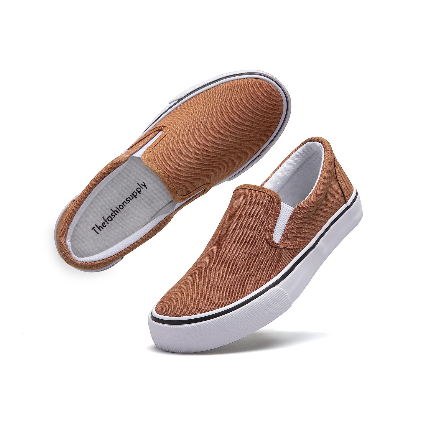 Low-Top Slip Ons Women's Fashion Sneakers Casual Canvas Sneakers for Women Comfortable Flats Breathable Padded Insole Slip on Sneakers Women Low Slip on Shoes
